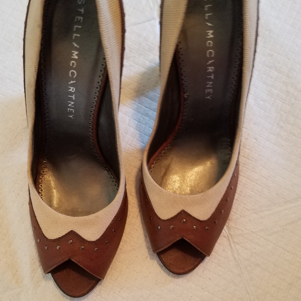 Stella McCartney peep toe pumps